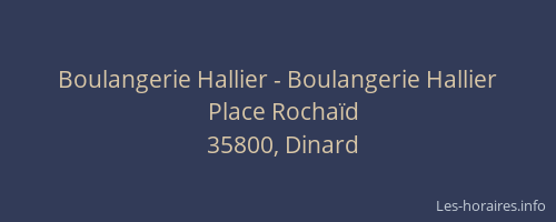 Boulangerie Hallier - Boulangerie Hallier