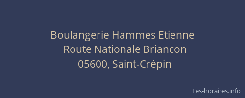 Boulangerie Hammes Etienne