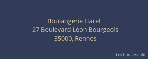 Boulangerie Harel
