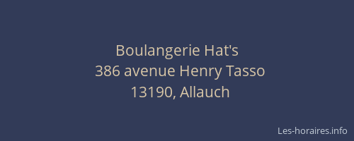 Boulangerie Hat's