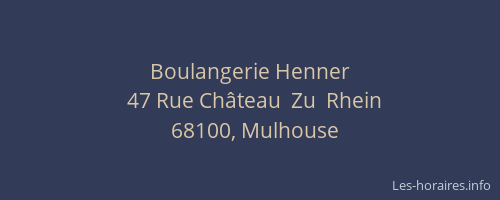 Boulangerie Henner