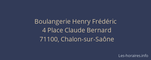Boulangerie Henry Frédéric