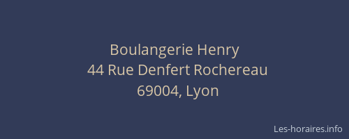 Boulangerie Henry