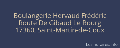 Boulangerie Hervaud Frédéric