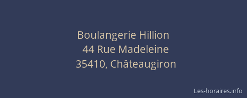 Boulangerie Hillion