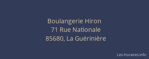Boulangerie Hiron