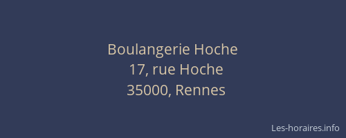 Boulangerie Hoche
