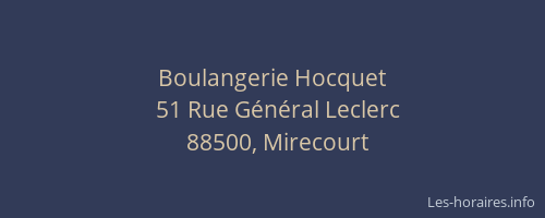 Boulangerie Hocquet