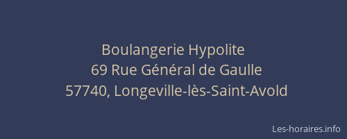 Boulangerie Hypolite