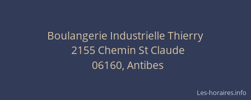 Boulangerie Industrielle Thierry