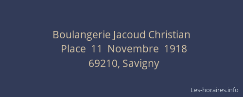 Boulangerie Jacoud Christian