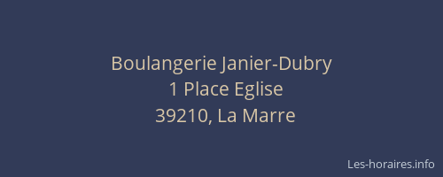 Boulangerie Janier-Dubry