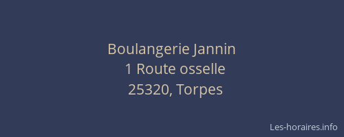 Boulangerie Jannin