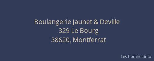 Boulangerie Jaunet & Deville