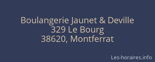 Boulangerie Jaunet & Deville