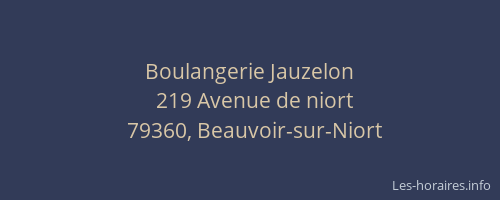 Boulangerie Jauzelon
