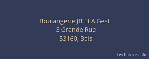 Boulangerie JB Et A.Gest