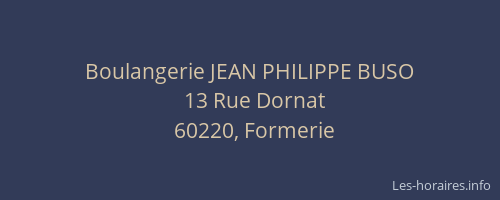 Boulangerie JEAN PHILIPPE BUSO