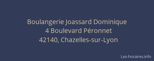 Boulangerie Joassard Dominique
