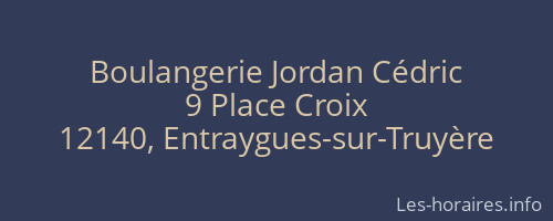 Boulangerie Jordan Cédric