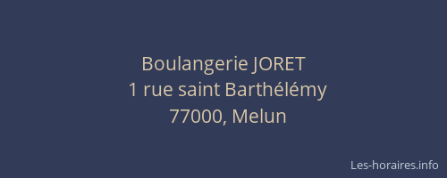 Boulangerie JORET