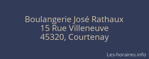 Boulangerie José Rathaux