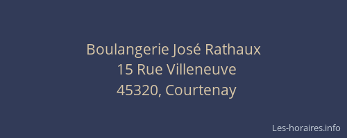 Boulangerie Jos&eacute; Rathaux