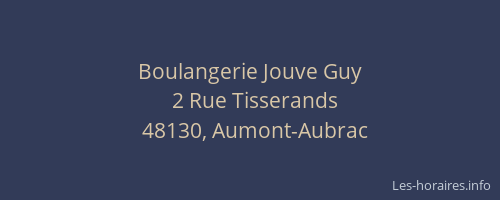 Boulangerie Jouve Guy