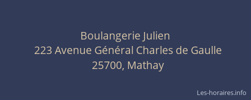 Boulangerie Julien
