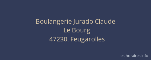 Boulangerie Jurado Claude