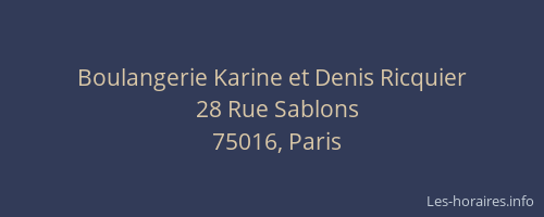 Boulangerie Karine et Denis Ricquier