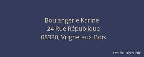 Boulangerie Karine
