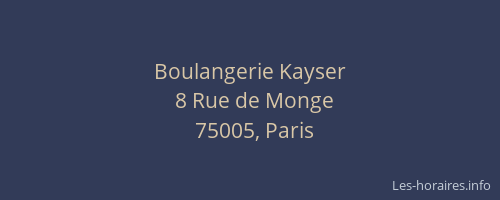 Boulangerie Kayser