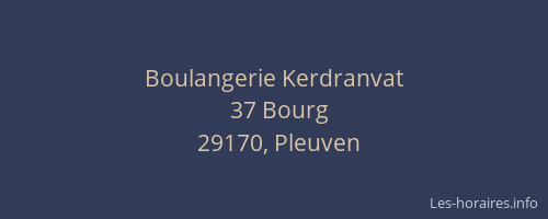 Boulangerie Kerdranvat