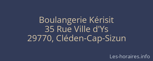 Boulangerie Kérisit