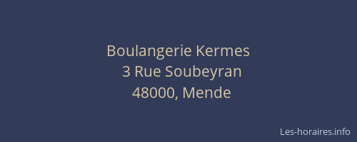 Boulangerie Kermes