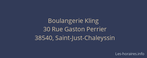 Boulangerie Kling
