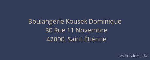 Boulangerie Kousek Dominique