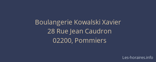Boulangerie Kowalski Xavier