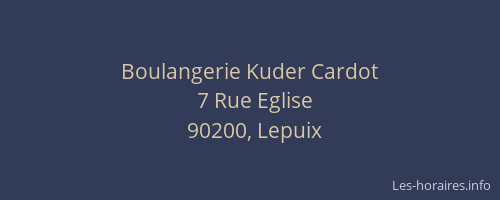 Boulangerie Kuder Cardot