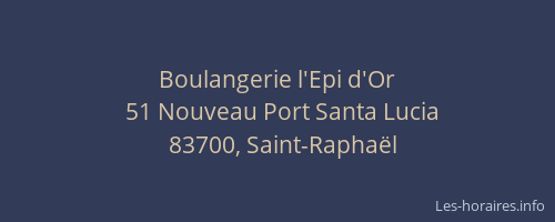 Boulangerie l'Epi d'Or