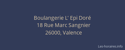 Boulangerie L' Epi Doré