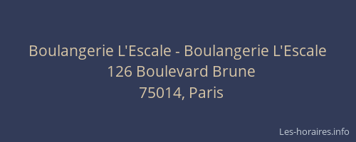 Boulangerie L'Escale - Boulangerie L'Escale