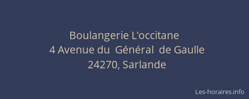 Boulangerie L'occitane