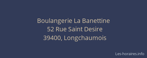 Boulangerie La Banettine