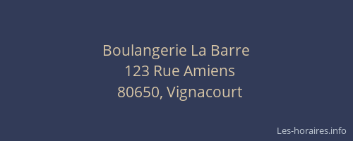Boulangerie La Barre