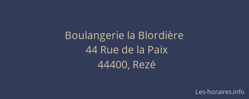 Boulangerie la Blordière