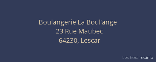 Boulangerie La Boul'ange