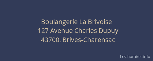 Boulangerie La Brivoise