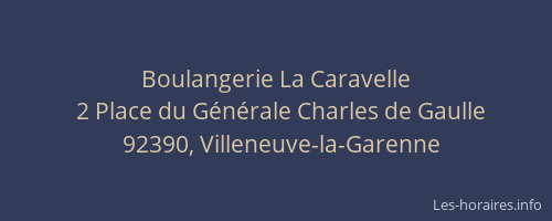 Boulangerie La Caravelle